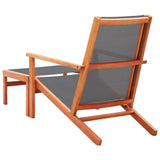 Garden Chair Grey Solid eucalyptus wood Medium Foldable 48696