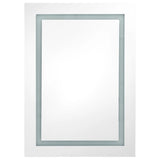 LED Bathroom Mirror Cabinet Concrete Grey 50x13x70 cm 326488