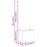 Garden Privacy Screen Silver 50 x 32 x 150 cm Galvanised steel 876446