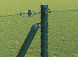 Hexagonal Fence with Concrete Base 50 x 1.2 m PVC-Coated Steel 3353556