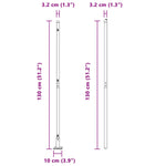 ZNTS Fence Posts with Base Plates 26 pcs Ø32mm 68.5cm Galvanised Steel 3350245