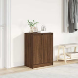 Shoe Cabinet Brown Oak 57x34x76 cm Engineered Wood 861874