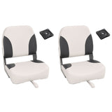 Foldable Boat Seat 2 Set Low Backrest 3284295
