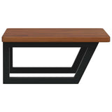 Basin Shelf Wall Mounted Steel and Solid Wood Oak 3302403