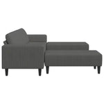 Fabric Sofa with Cushion Dark Grey Corduroy fabric 3335132