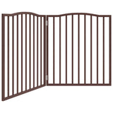 ZNTS Dog Gate Foldable 2 Panels Brown Oak 160 cm Poplar Wood 352234