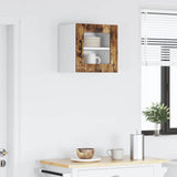 Wall Glass Cabinet LUCCA Smoked Oak 40 x 31 x 40 cm 884844