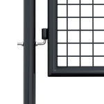 ZNTS Mesh Garden Gate Galvanised Steel 100x225 cm Grey 145774