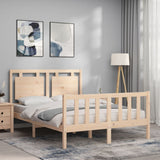 Bed Frame without Mattress 140x190 cm Solid Wood Pine 3192146