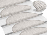 Stair Mats Self-adhesive Sisal-Look 15 pcs 56x17x3 cm Platina 326858
