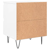 ZNTS Bedside Cabinet White 40x35x50 cm Engineered Wood 826876