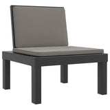 6 Piece Garden Lounge Set with Cushions Anthracite PP 3190450