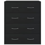 Sideboard with 4 Drawers 60x30.5x71 cm Black 342577