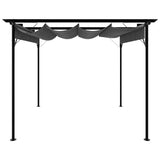 Pergola with Retractable Roof Anthracite 3x3 m Steel 180 g/m 312226