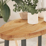 Table Top Light Brown 80x40x4 cm Solid Wood Oak Oval 4009049