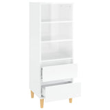 Highboard High Gloss White 40x36x110 cm Engineered Wood 821238