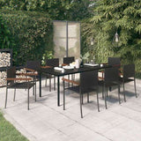 Garden Dining Set Black 3099418