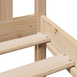 Bookcase Bed without Mattress 150x200 cm King Solid Wood Pine 3321659