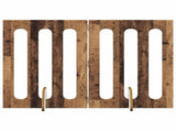 Folding Pet Fence 2 pcs Oak Wood 100.5 x 38 x 70 cm 8005967