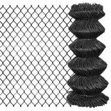Chain Link Fence Steel 15x0.8 m Grey 142423
