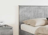 Headboard with Headboard Concrete Grey 135 cm Engineered wood 887773
