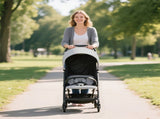 Travel Stroller, Lightweight Pushchair, Compact Buggy with Canopy, Basket and Multi-Position T3398P422776