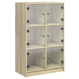 Highboard with Doors Sonoma Oak 68x37x109 cm Engineered Wood 3295852