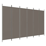 6-Panel Room Divider Anthracite 300x220 cm Fabric 350208