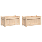 Garden Planters 2 pcs Solid Wood Pine 837440