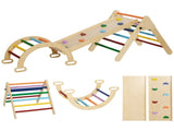 5-in-1 Toddler Climbing Frame with Ramp, Arch, for 18-48 Months, Multicoloured T3398P425410