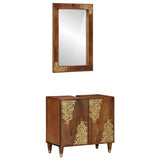 Bathroom Cabinet Set 2 pcs Honey Brown Solid Mango Wood 3310147