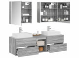 Bathroom Furniture Set 5 pcs Grey Sonoma 3406812