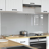 Kitchen Backsplash 2 pcs Light Grey 80 x 60 cm Tempered Glass 3415451