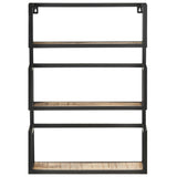 Wall Shelf 60x20x85 cm Rough Mango Wood 321074