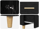 Sideboard Black oak 34 x 69.5 x 90 cm Engineered wood 880654