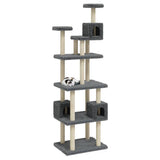 Cat Tree with Sisal Scratching Posts Dark Grey 188 cm 171490