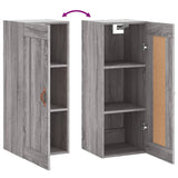 Wall Mounted Cabinet Grey Sonoma 34.5x34x90 cm Engineered Wood 830482