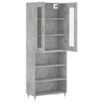 Highboard Concrete Grey 69.5x34x180 cm Engineered Wood 3198709