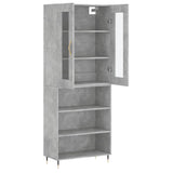 Highboard Concrete Grey 69.5x34x180 cm Engineered Wood 3198709