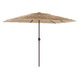 Garden Parasol with Steel Pole Brown 300x200x250 cm 4005093