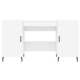 Desk White 140x50x75 cm Engineered Wood 829564