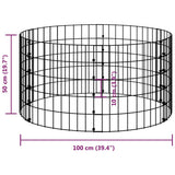 Circular Gabion Pole Galvanised Steel 100x50 cm 152017