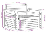 Outdoor Sofa Solid Acacia Wood Natural 3436354