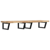 Basin Shelf Wall Mounted Steel and Solid Wood Acacia 3302823