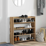 Shoe Rack Artisan Oak 80x25x81 cm Engineered Wood 859913