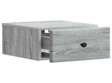 Wall-Mounted Bedside Cabinet 2 pcs Grey Sonoma Engineered Wood 899118