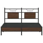 Bed Frame without Mattress Brown Oak 137x190 cm Engineered Wood 4106997