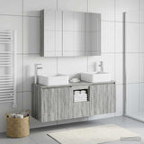 Bathroom Cabinet Set 4 pcs Grey Sonoma Engineered Wood 3406380