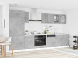 Kitchen Unit Lyon 8 pcs Concrete Grey Engineered Wood 3445842