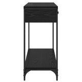 Console Table Black Oak 100 x 34.5 x 75 cm Engineered Wood 882243